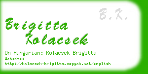 brigitta kolacsek business card